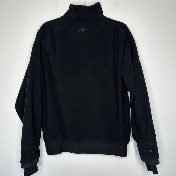 Zero Restriction Wind Stopper Pullover Black 1/4 Zip Vintage Medium - Picture 2 of 12